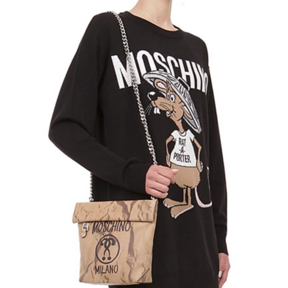 Moschino Tan Sweater with Elegant Design